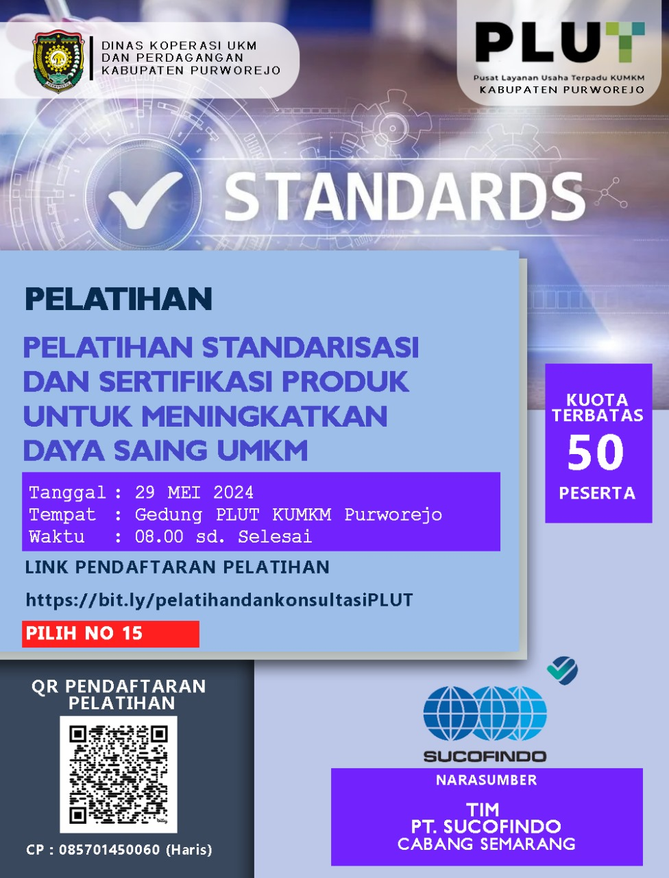 Pelatihan Standarisasi dan Sertifikasi Produk
